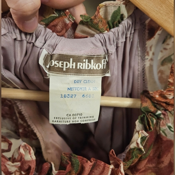 Vintage 1970s Floral Maxi Dress Joseph Ribkoff - Picture 5 of 6